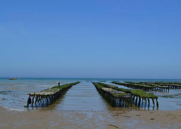 Les Mouettes Duplex Independant Dans Maison Spacieux Petite Vue Sur Des Belle Terrasse Amenagee En Hauteur Pres Omaha Et Bayeux 800 M Et 300 M Superette דירה *