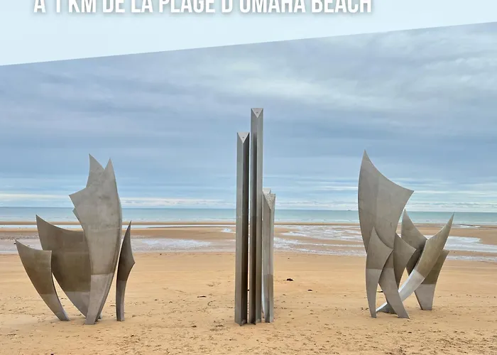 Les Mouettes Duplex Independant Dans Maison Spacieux Petite Vue Sur Des Belle Terrasse Amenagee En Hauteur Pres Omaha Et Bayeux 800 M Et 300 M Superette *