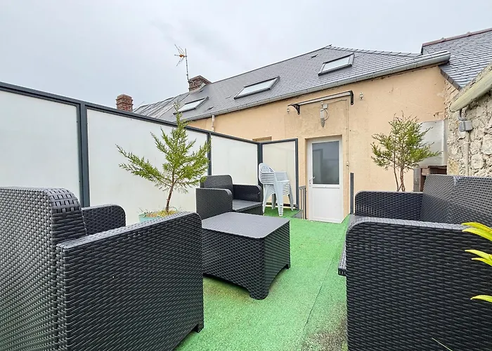 Les Mouettes Duplex Independant Dans Maison Spacieux Petite Vue Sur Des Belle Terrasse Amenagee En Hauteur Pres Omaha Et Bayeux 800 M Et 300 M Superette דירה
